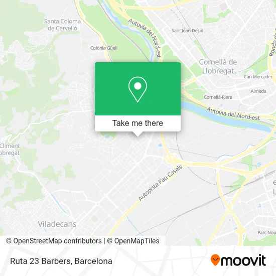 Ruta 23 Barbers map