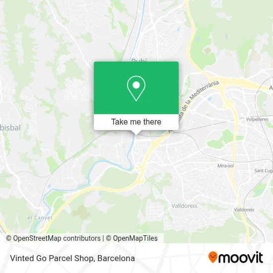 Vinted Go Parcel Shop map