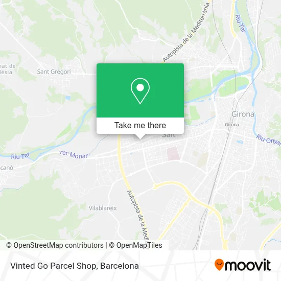 Vinted Go Parcel Shop map