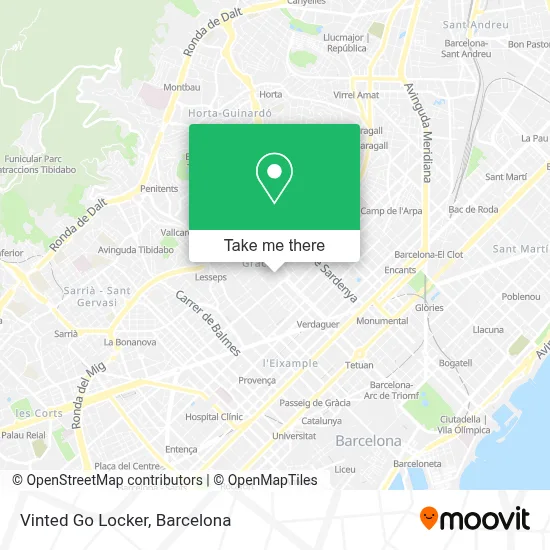 Vinted Go Locker map