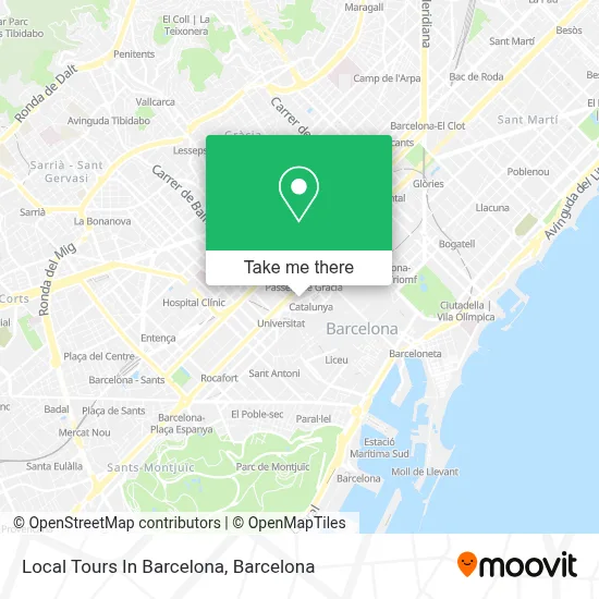 Local Tours In Barcelona map