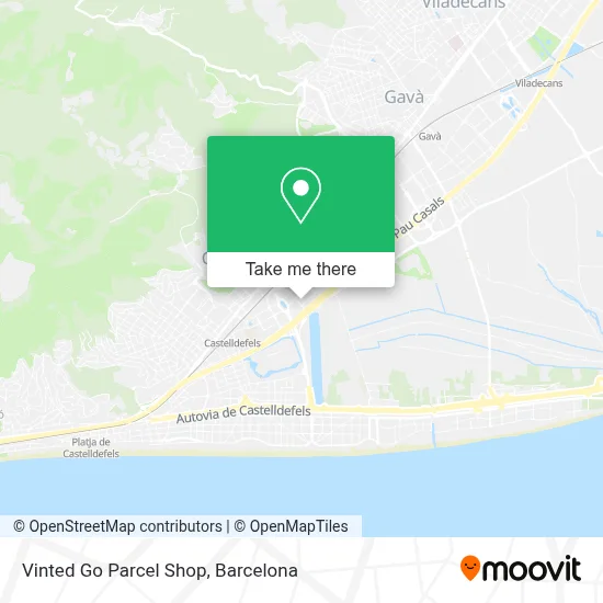 Vinted Go Parcel Shop map