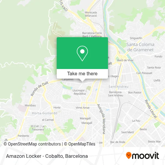 Amazon Locker - Cobalto map