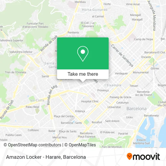 Amazon Locker - Harare map