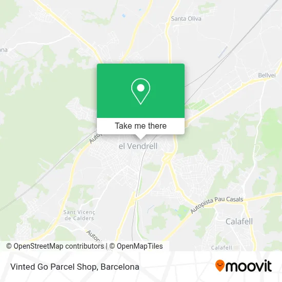 Vinted Go Parcel Shop map