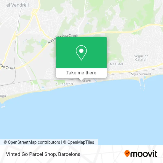 Vinted Go Parcel Shop map