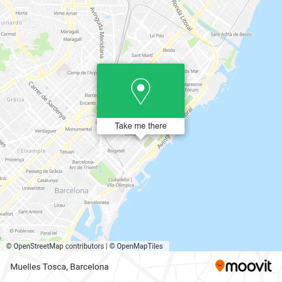 Muelles Tosca map