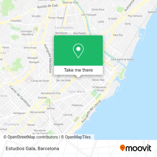 Estudios Gala map