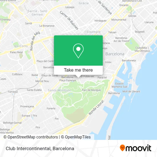 Club Intercontinental map