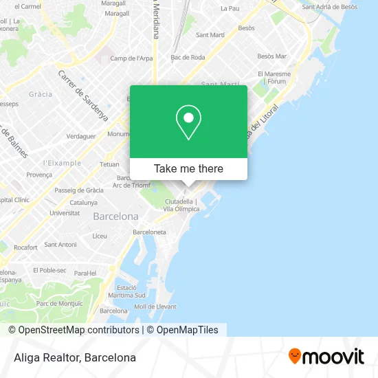 Aliga Realtor map