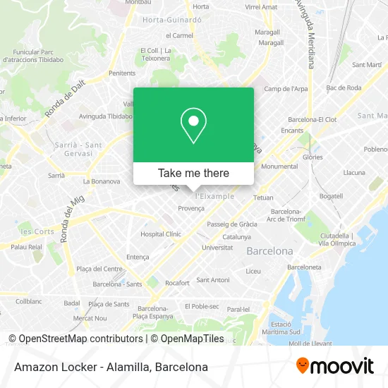 Amazon Locker - Alamilla map