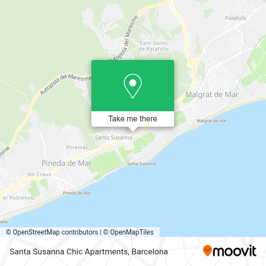 Santa Susanna Chic Apartments map