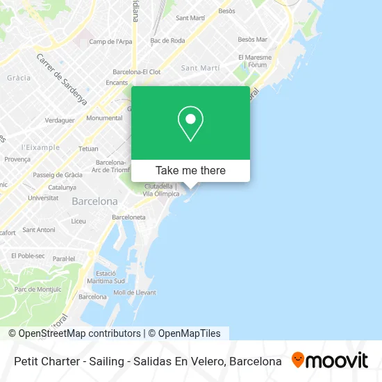 Petit Charter - Sailing - Salidas En Velero map