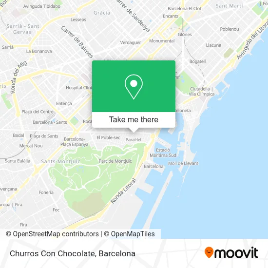 mapa Churros Con Chocolate