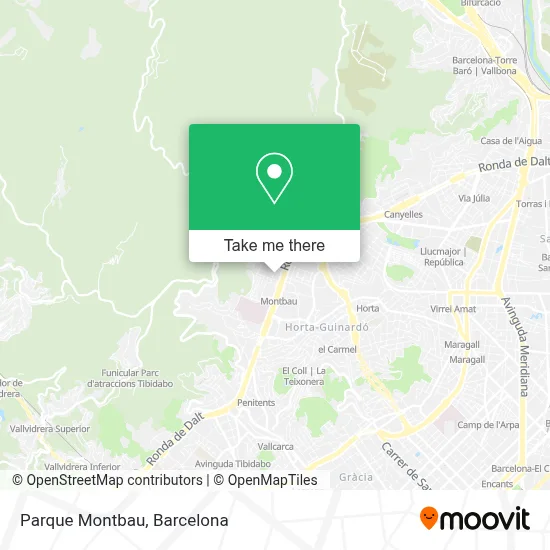 Parque Montbau map