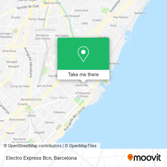 Electro Express Bcn map