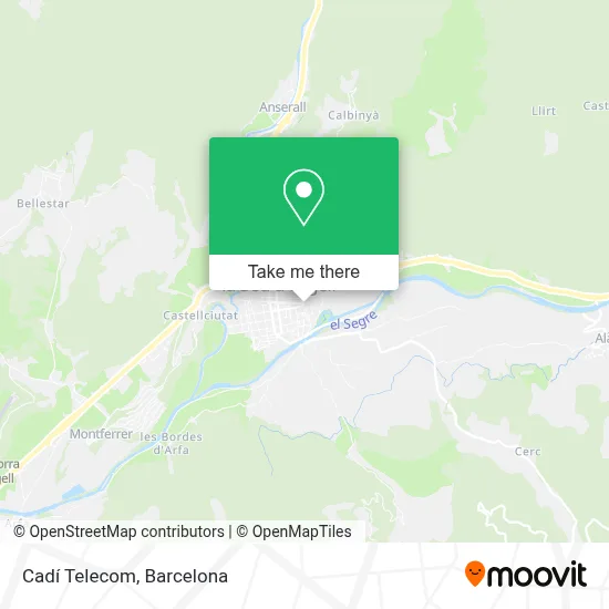 Cadí Telecom map