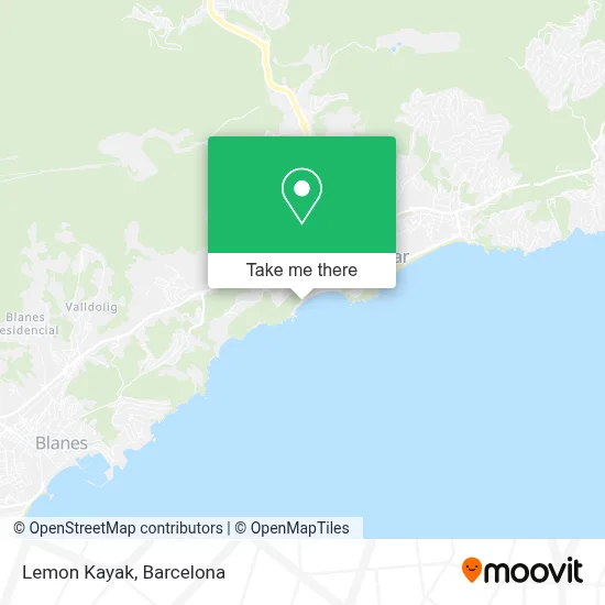 Lemon Kayak map