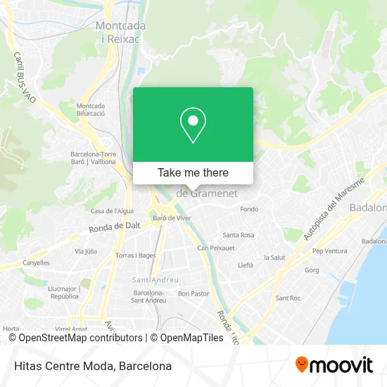 mapa Hitas Centre Moda