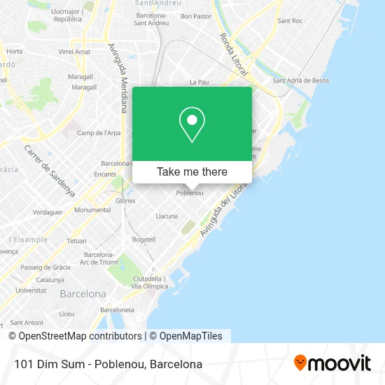 101 Dim Sum - Poblenou map
