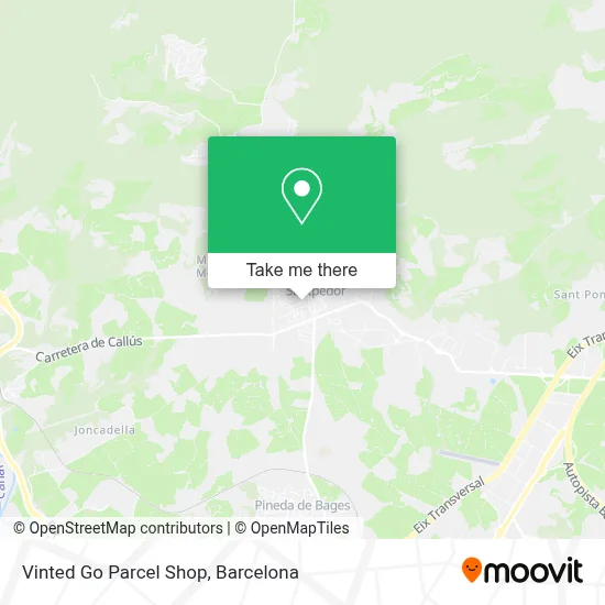 Vinted Go Parcel Shop map
