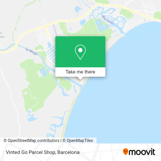 Vinted Go Parcel Shop map