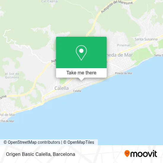 Origen Basic Calella map