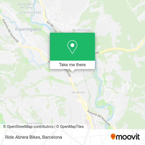 Ride Abrera Bikes map