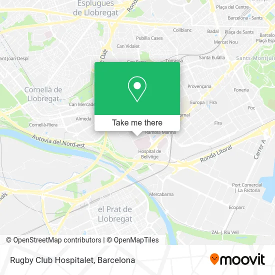 Rugby Club Hospitalet map