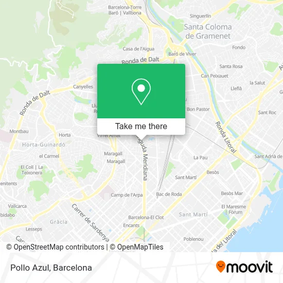 Pollo Azul map