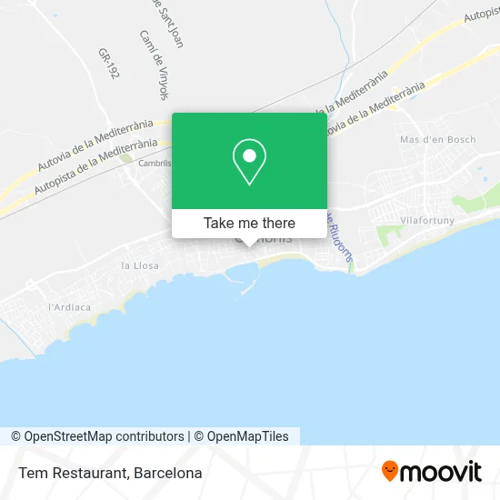 Tem Restaurant map
