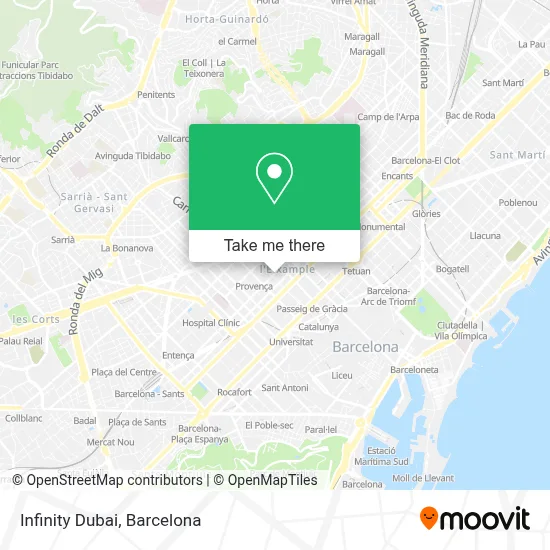 mapa Infinity Dubai
