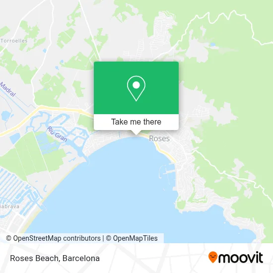 Roses Beach map