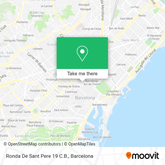 Ronda De Sant Pere 19 C.B. map