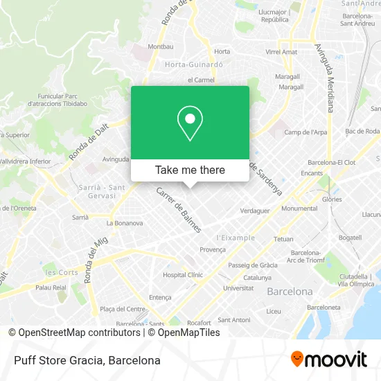 Puff Store Gracia map