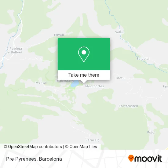Pre-Pyrenees map