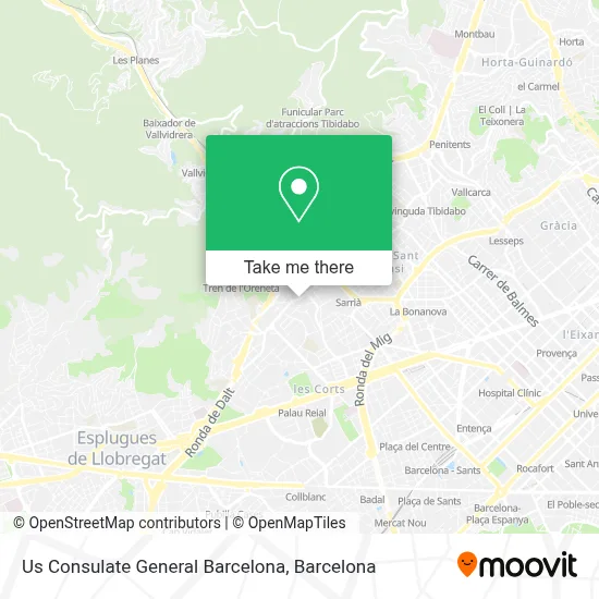 Us Consulate General Barcelona map