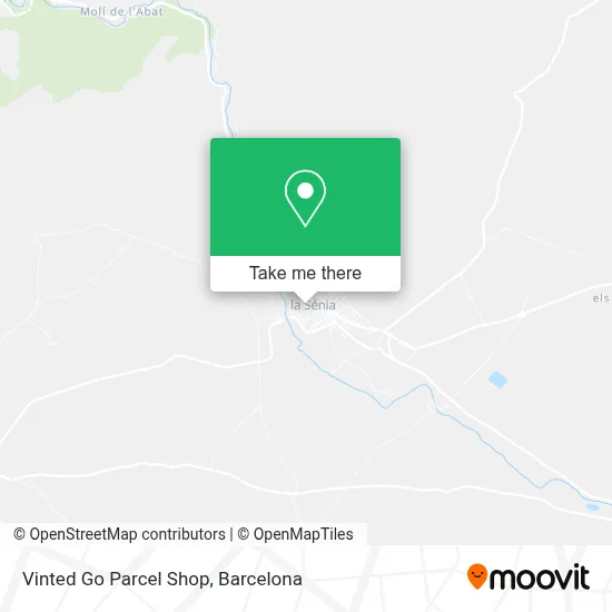Vinted Go Parcel Shop map
