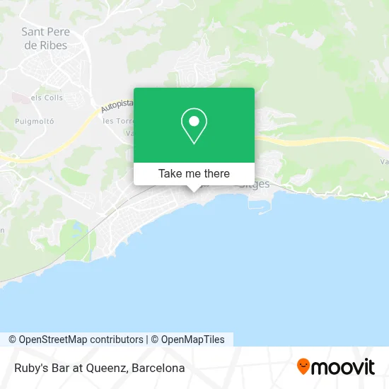 Ruby's Bar at Queenz map