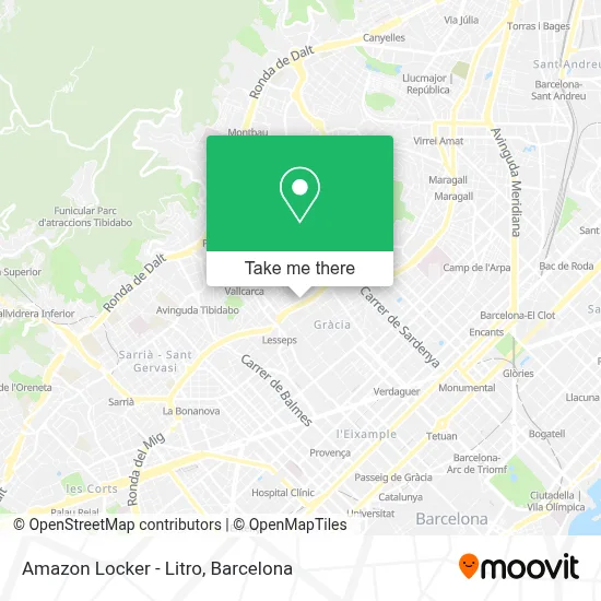 Amazon Locker - Litro map