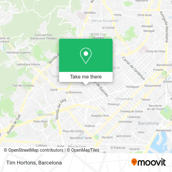 Tim Hortons map