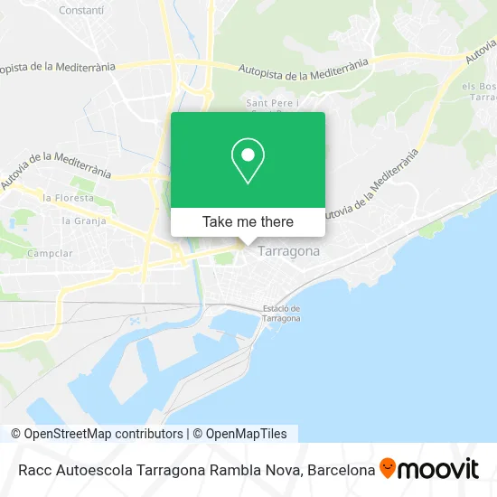 Racc Autoescola Tarragona Rambla Nova map