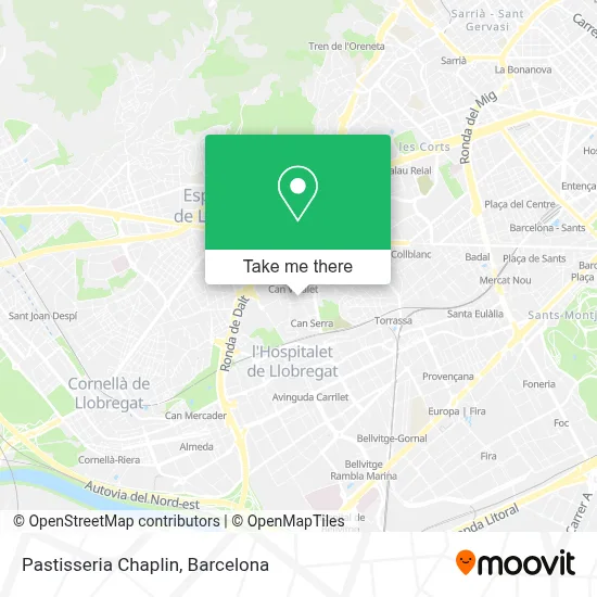 Pastisseria Chaplin map