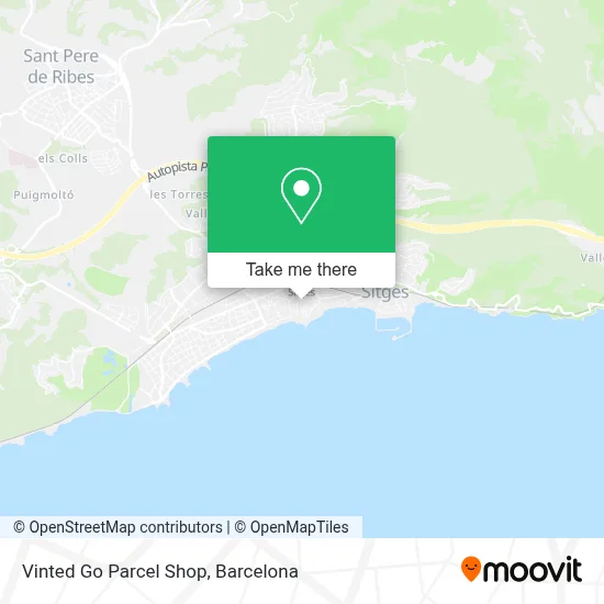 Vinted Go Parcel Shop map