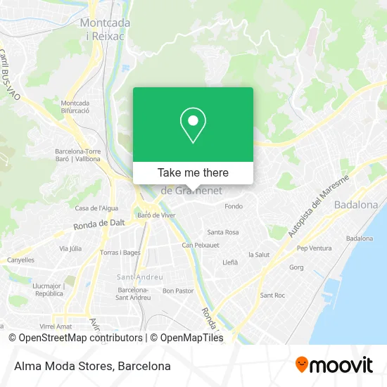Alma Moda Stores map
