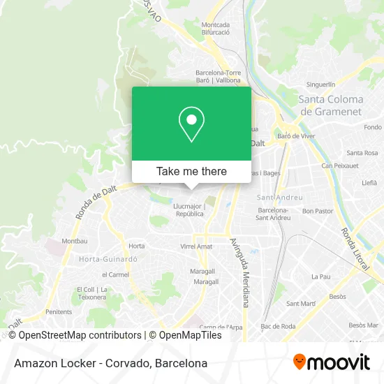Amazon Locker - Corvado map