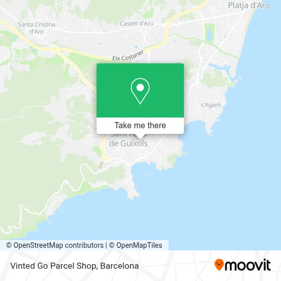 Vinted Go Parcel Shop map