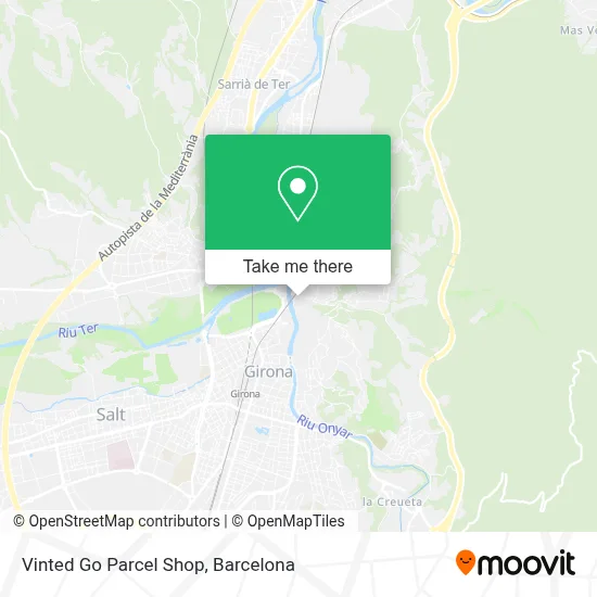 Vinted Go Parcel Shop map