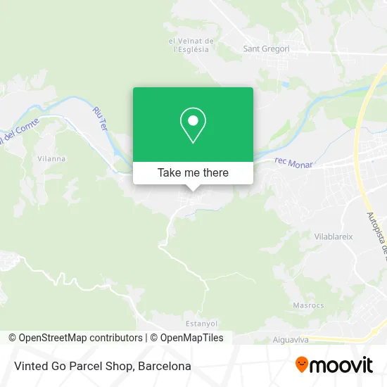 Vinted Go Parcel Shop map
