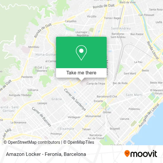 Amazon Locker - Feronia map
